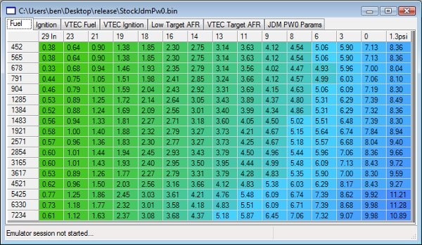 tuning binary editor